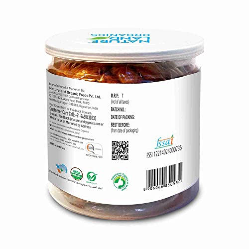Image of Natureland Organics Raisins / Kismis 250 Gm - Organic Raisins & Almonds 250 Gm, Healthy Organic Dry Fruits
