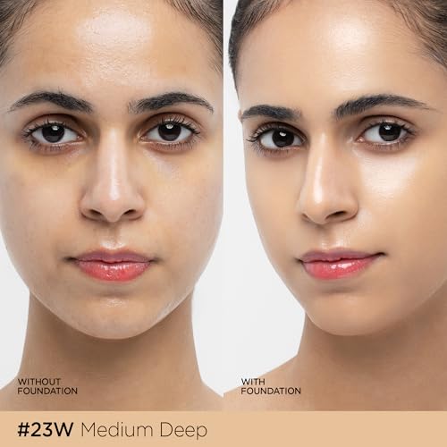 Image of JUNG SAEM MOOL Essential Skin Nuder Cushion | Natural Finish, Buildable Coverage Cushion Foundation by Korean Makeup Artist (Refill Included, SPF 50 | Gift Set with Mool Cream & Puff), 23 Medium Deep