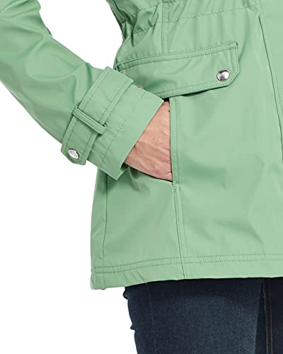 Weatherproof Womens Raincoat Anorak Lightweight Softshell Water Resistant Trenchcoat Rain Jacket With Detachable Hood #TOP3