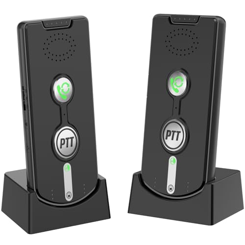 2 Way Wireless Intercom System for Home, 1/2 Mile Long Range, Hands Free VOX, Rechargeable, 120H Standby,Volume Control - Room to Room, Elderly Care, Indoor Outdoor,Use for Home Hospital Hote