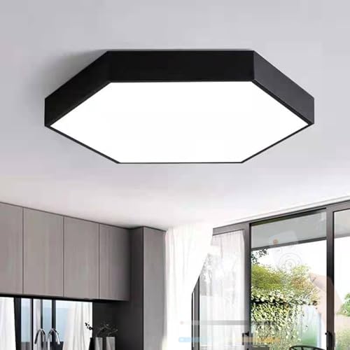 Lampe de plafond LED intérieur moderne télécommandée et dimmable pour salon noir