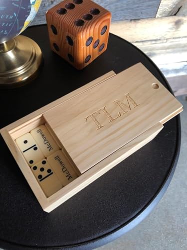 Set personalizado de dominó de madera doble 6 miniatura 2