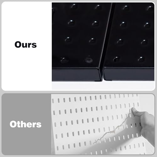 Pegboard Smith US-TNDK29S97BJF-PS 48X24 Inch Black Metal Pegboard Kit For Wall Organization With Hooks, Garage Storage Bins, And Utility Tool Board – Efficient Panel Tool Organizer. thumb #2