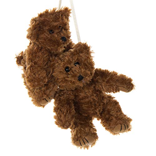 2 Pack Of Brown Teddy Bear Crib Mobile Attachments | Hanging Plush Animal Decorations For Baby Girl Or Boy Playpen Or Crib | Accessories For Use With Mobile Hanger Sold Separately #TOP11