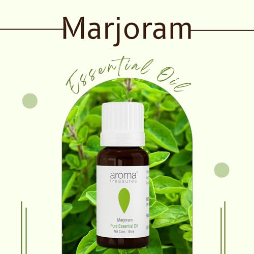 Image of Aroma Treasures Marjoram Essential Oil | 100% Pure & Natural Theraputic Essential oil for healthy Skin, body, Aromatherapy - 10ml