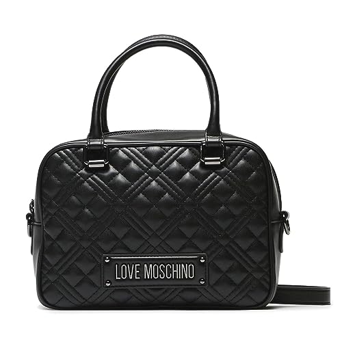 Sac Moschino Love noir porté main et bandoulière matelassé JC4169