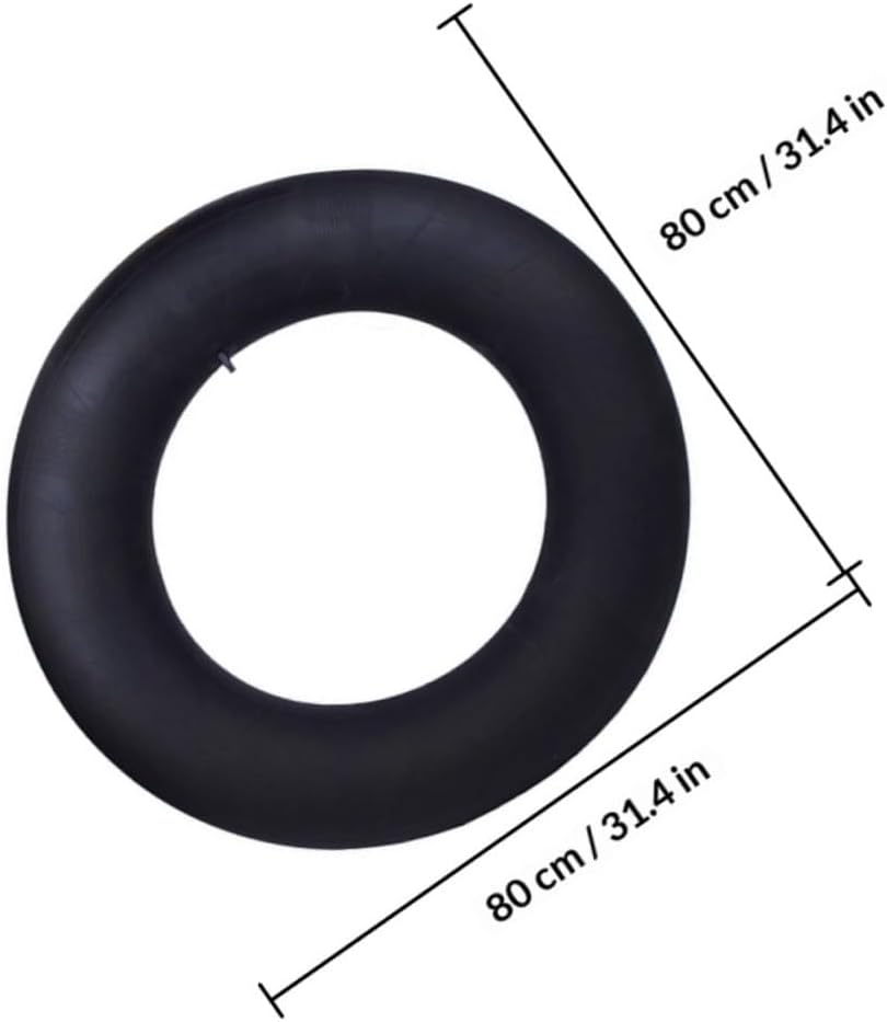 FRCOLOR Inflatable Snow Inner Tube 80cm Thickened Sturdy Butyl Rubber Tire Sledding Float Tube for Outdoor Winter Skiing Adults