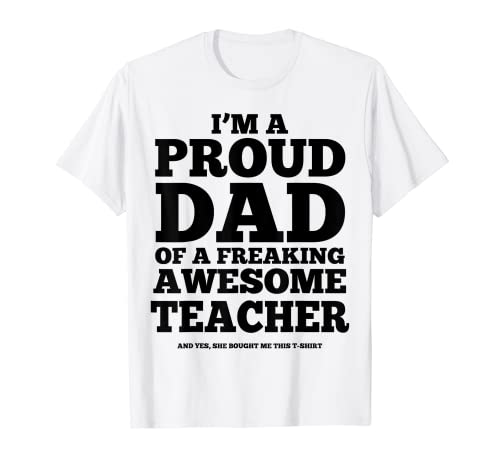 Camiseta de profesor con orgullo Papá impresionante - The Gentle Sirs Camiseta