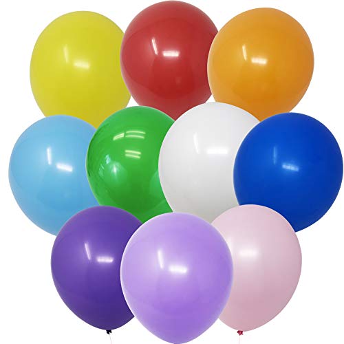 Allgala 100 ballons latex 9 po qualité premium (multicolore)