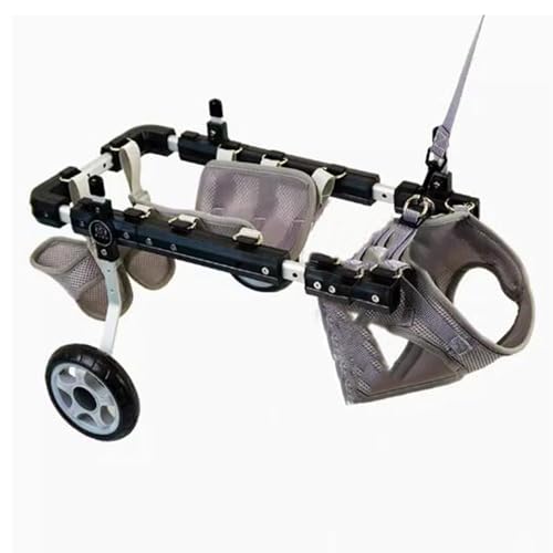 Fauteuil roulant pour chien handicapé avec ceinture ventrale réglable