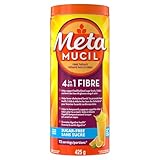 Metamucil, Daily Psyllium Husk Powder Supplement, Sugar-Free, 4-in-1 Fibre for Digestive Health, Orange Smooth Flavored Drink, 72 Servings