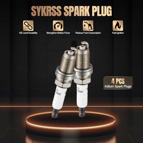 Image of Iridium Spark Plug 6774 4 Pack for Honda Accord | Fits Honda Fit 2007-2014 1.5L, Accord 2003-2007 2.4L L4 | OE 6774 IZFR6K-13 | 14mm | Heat 6 | Iridium | Gap 1.3mm