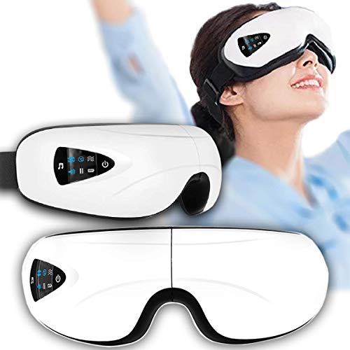 WALKENT Electric Cordless Eye Massager – Heated Air Compression to Relieve Headache, Fatigue, Stress & Pain