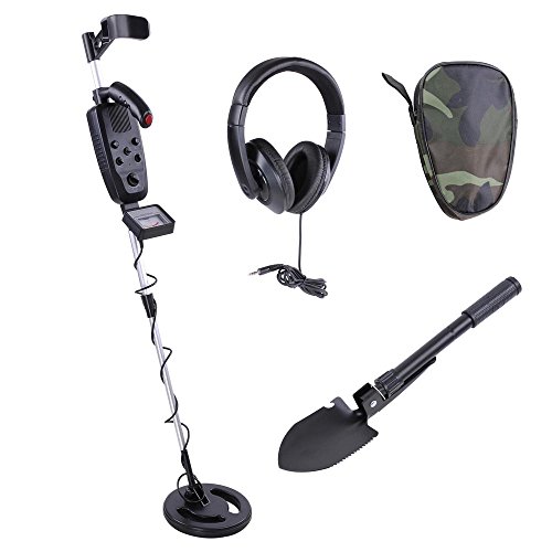 ReaseJoy Waterproof Metal Detector MD2005 Underground Gold Coin Digger Treasure Search Coil with Headphone and Shovel