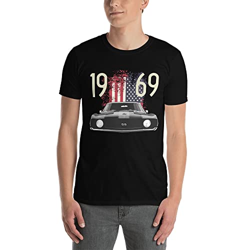 1969 Camaro SS American Short-Sleeve Unisex T-Shirt Black2
