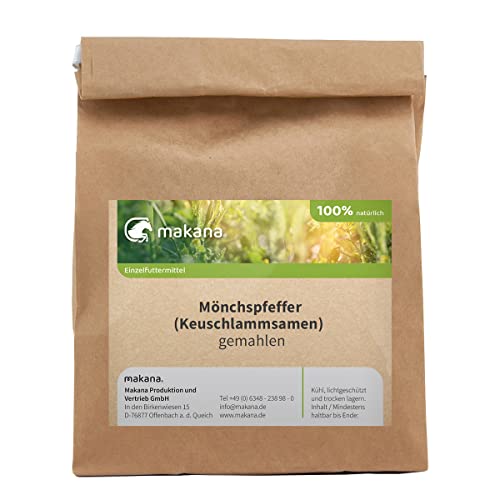Makana Mönchspfeffer (Keuschlammsamen) für Tiere, gemahlen, 500 g Tüte