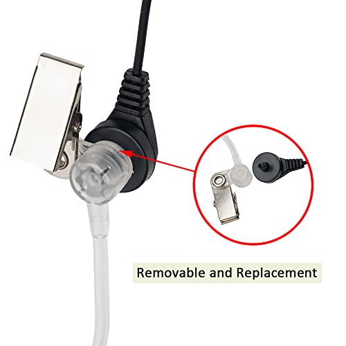 Image of Walkie Talkie Acoustic Tube Earpiece Headset with PTT Mic for Yaesu Vertex Standard VX-261 VX-230 VX-231 VX-298 VX-350 VX-351 VX-180 EVX-531 2 Way Radio 4Pack