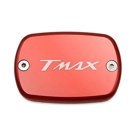 Tmax 530 Tmax 500 Fluido de Freno Delantero Depósito de Combustible tanque Front Brake Reservoir Fluid Cap par Yamaha Tmax530 XP530 2012 2013 2014 2015 2016 Tmax500 2008 2009 2010 2011 (Rojo)