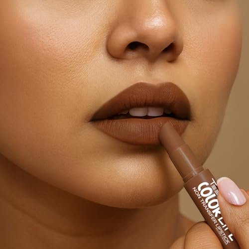 Image of TEEN TEEN Color Life Nontransfer Crayon Lipstick | Matte Finish with Built-in Primer | Waterproof & Long Lasting Lip Color | Smudge-Proof, Fade-Resistant Formula | Hazel-Brownie, 2gm
