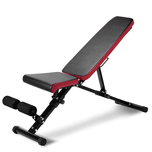 Adjustable Weight Bench 750 lbs Capacity Foldable Full Body Workout Bench with Leg Extension Exercise Fitness Bench for Bench Press Weightlifting Ab Exercise Utility Weight Bench for Home Gym