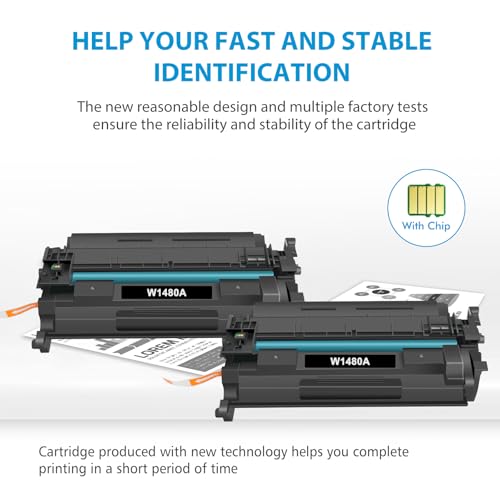 148A W1480A Toner Cartridge 2 Packs LaserJet Pro MFP 4101fdw Compatible Replacement for HP W1480A 148A 148X W1480X Toner Set for Laser Jet pro 4001dw 4001dn 4001n MFP 4101fdw 4101fdn Printer Ink by FIREINK - Image 3