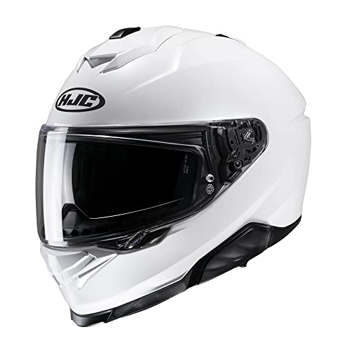 Image of HJC I71 Full Face Motocycle Helmet. ECE 22.06 Sport Touring Motorbike Crash Helmet. Pearl White - L