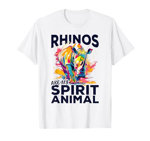 Funny Rhino Rhinozeros Animal Rhino Les rhinocéros sont mon animal spirituel T-Shirt