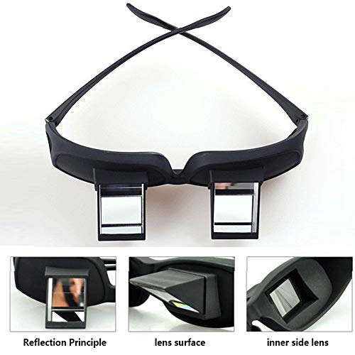 Image of EMERGE Lazy Readers,High Definition Prism Glasses Horizontal Glasses Lazy Spectacles Periscope Lie Down for Reading /Watching TV /Laptop