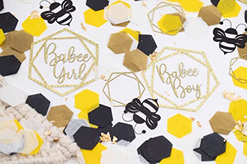 Bee Baby Shower What Will It Bee Gender Reveal Decorations Babee Girl Babee Boy Confetti 540 pieces What Will It Bee Confetti