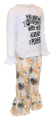 Image of Unique Baby Long Sleeve with Ruffle Leggings for Girls Kids Toddler Clothing Set Outfit