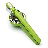 MATERIAL: aleación de zinc gruesa de alta calidad, diseño humanizado, resistente y duradero, no es fácil de oxidar, seguro y saludable, no tóxico e inofensivo, ecológico y práctico. Fácil de limpiar, tamaño pequeño, ahorra espacio en la cocina y almacenamiento conveniente. El mango extendido está hecho de material esmerilado para un agarre cómodo y sin esfuerzo.