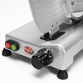 RGV Affettatrice Lusso 195GL - Lama Ø195mm, Affettatrice 110W, Affilatoio non Incluso, Spessore Regolabile 0–16 mm