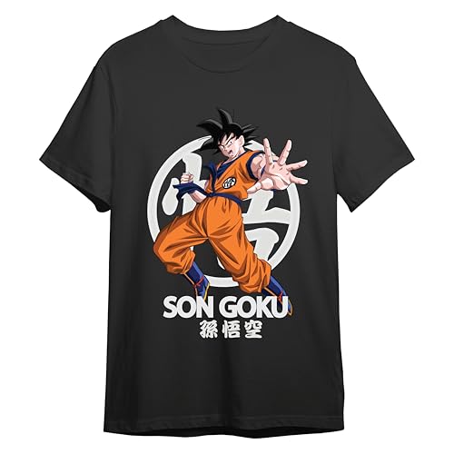 Comic Studio Dragon Ball Z Camiseta | Goku | Negro | S T-Shirt, Unisex