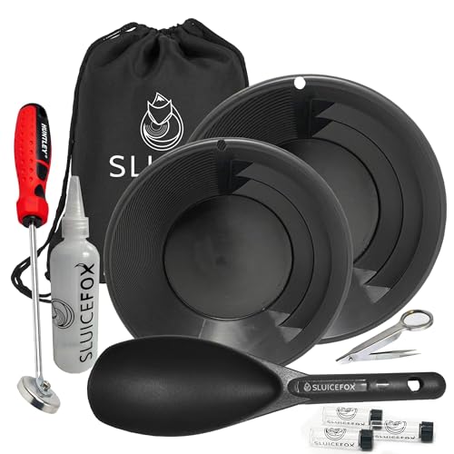 Gold Rush panning kit with Carry Bag; 10-piece...
