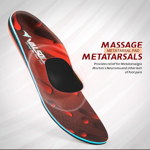 Image of VALSOLE Heavy Duty Support Pain Relief Orthotics - 220+ lbs Plantar Fasciitis High Arch Support Insoles for Men Women, Flat Feet Orthotic Insert, Work Boot Shoe Insole, Absorb Shock with Every Step