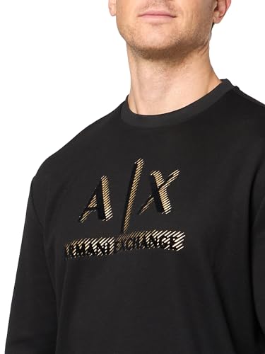 Armani Exchange Men's Gold Ax Logo Pullover Crewneck Sweatshirt3