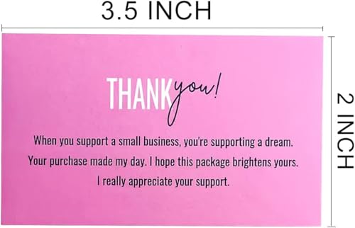 Tarjetas de agradecimiento de pequeñas dimensiones para personalizar envíos de e-commerce, pack 450 6