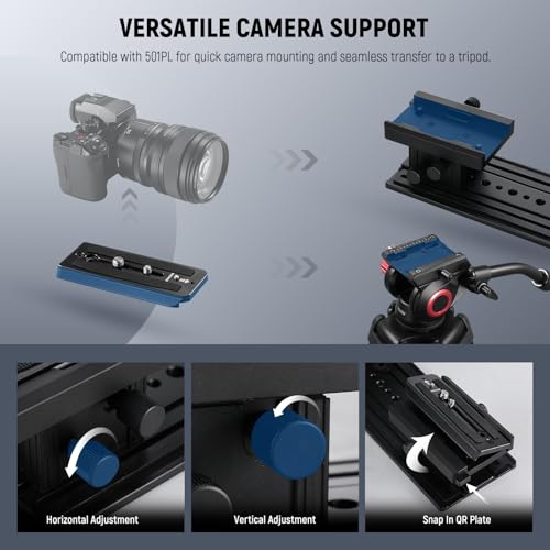 Image of NEEWER Teleprompter X14 II with RT113 Remote & App Control, 14 inch Beamsplitter, Vertical Adjustable Snap in QR Plate Compatible with 501PL iPhone iPad Tablet Camera Camcorder, Assembly Free