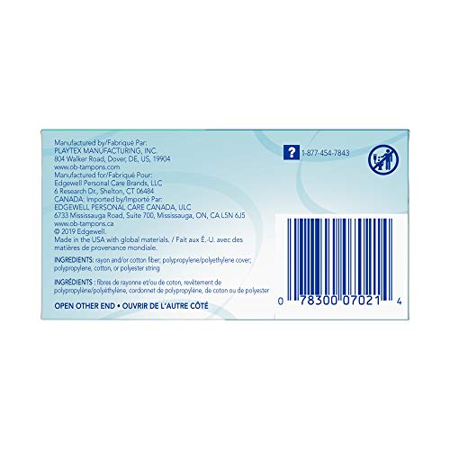 O.b. Pro-Comfort Non-Applicator Tampons, Super Absorbancy, 40 Count (Pack Of 1) #TOP7