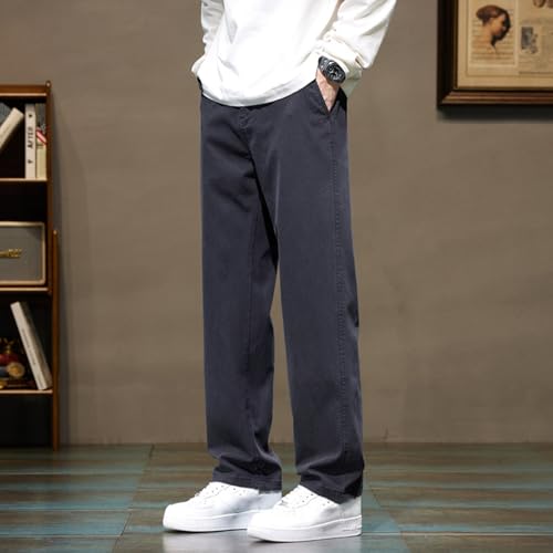 Men's Casual Pants for Spring, Straight-Leg Loose Long Pants for Autumn Winter2