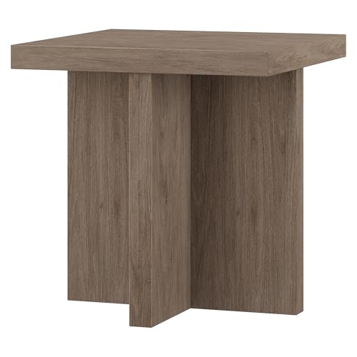 Henn&Hart 22" Side Table, Nightstand, End Table, Weathered Gray