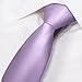 TASTION Mens Lilac Tie for Men Classic Wedding Lavender Necktie Solid Light Purple Tie Formal Business
