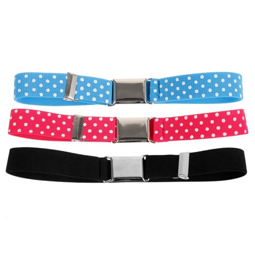 3pcs Stretchy Boys and Girls Belts for Boys and Girls Elastic Waist Belts for Boy Girl Outfits for Dresses Jeans and School Uniforms