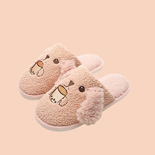 かわいいスリッパ かわいいふわふわハウススリッパ ふわふわホームスリッパ 女性用 屋内 屋外用 (6、ピンク 1)
