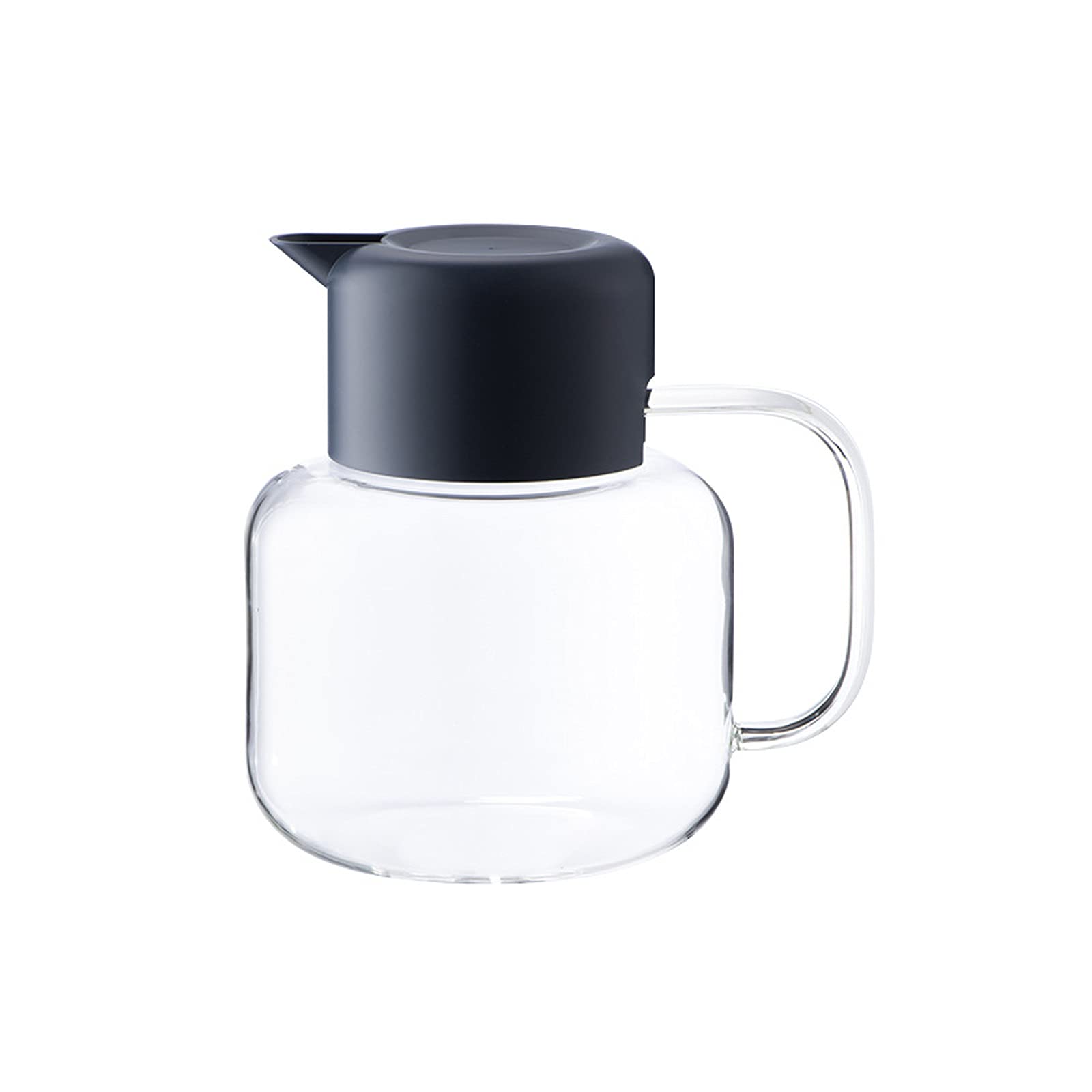 Jarra 50.7 oz Jarra de vidrio creativo con mango Hogar Alta temperatura Resistente a la temperatura Botella de agua fría Capacidad de gran capacidad Tetera Jugo Jugado Jarra de Agua ( Color : Blauw )