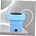 KOMBIUDA Portable Mini Folding Washing Machine Compact Electrical Washer with Drainage Basket and Pipe High-speed Small Laundry Appliance for Travel Dorms Apartments US Plug