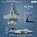 SEBUNAS 1:72 Scale F-18 Jolly Rogers Fighter Jet Quick Assembly Model Kit, Plastic F18 Fun Toy Airplane Assembly Model with Stand Kids Gift Suitable (36PCS)
