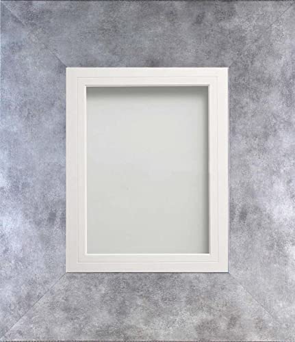 Frame Company Valencia Grey Slate 10x8 Frame With White V-Groove Mount For 8x6 inch — image 1