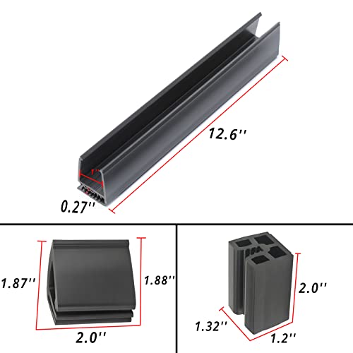 Techinovat Golf Cart Windshield Mounting Clips Hardware Kit For Club Car Ds & Precedent Ezgo Txt Fit 1"X1" Square Tube Oem#101444101, 102005801 #TOP1