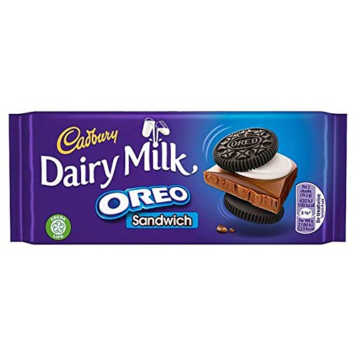 Cadbury Dairy Milk Oreo Sandwich Chocolate Bar, 96 g Cadbury Dairy Milk Oreo Sandwich Chocolate Bar, 96 g